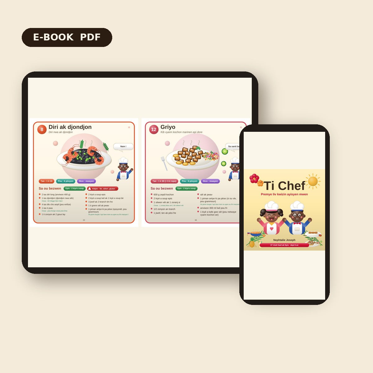 Ti Chef – My first Haitian cookbook (e-book, Creole)